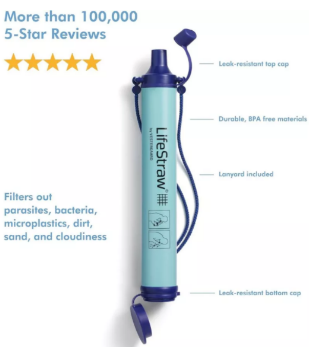 【現貨速發🔥】美國 LifeStraw 生命吸管 戶外登山露營必備 個人淨水器 緊急濾水工具 美國亞馬遜正品現貨