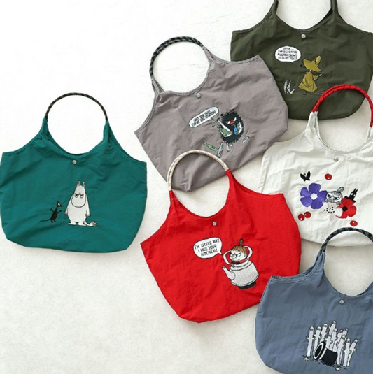MOOMIN 嚕嚕米 刺繡防水手提袋