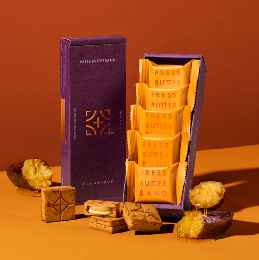 【預購】PRESS BUTTER SAND｜期間限定｜地瓜奶油夾心餅｜奶油夾心餅｜夾心餅｜日本伴手禮｜東京伴手禮